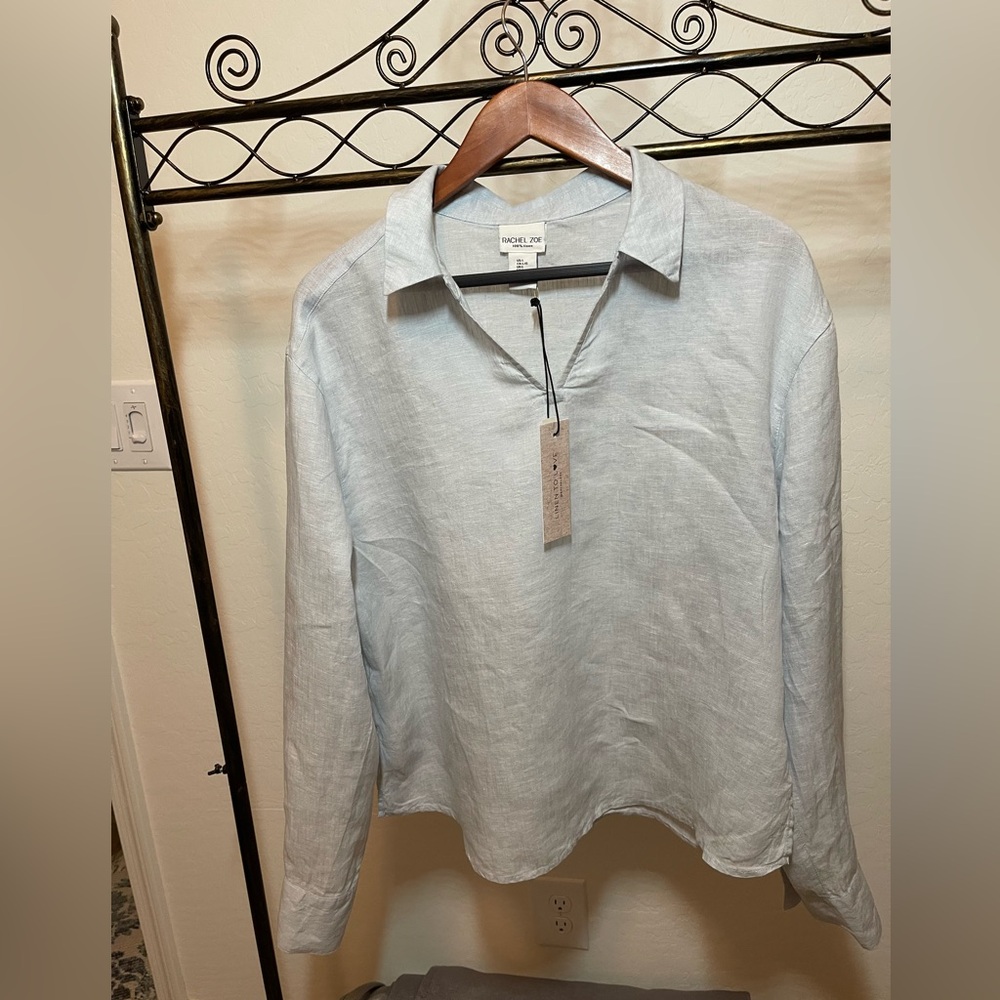Rachel Zoe Women Casual Light Blue Blouse/Tunic